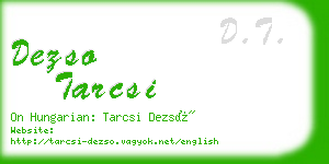 dezso tarcsi business card